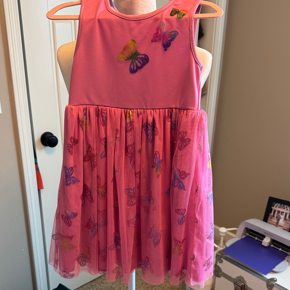 Pippa & Julie Pink Butterfly Dress